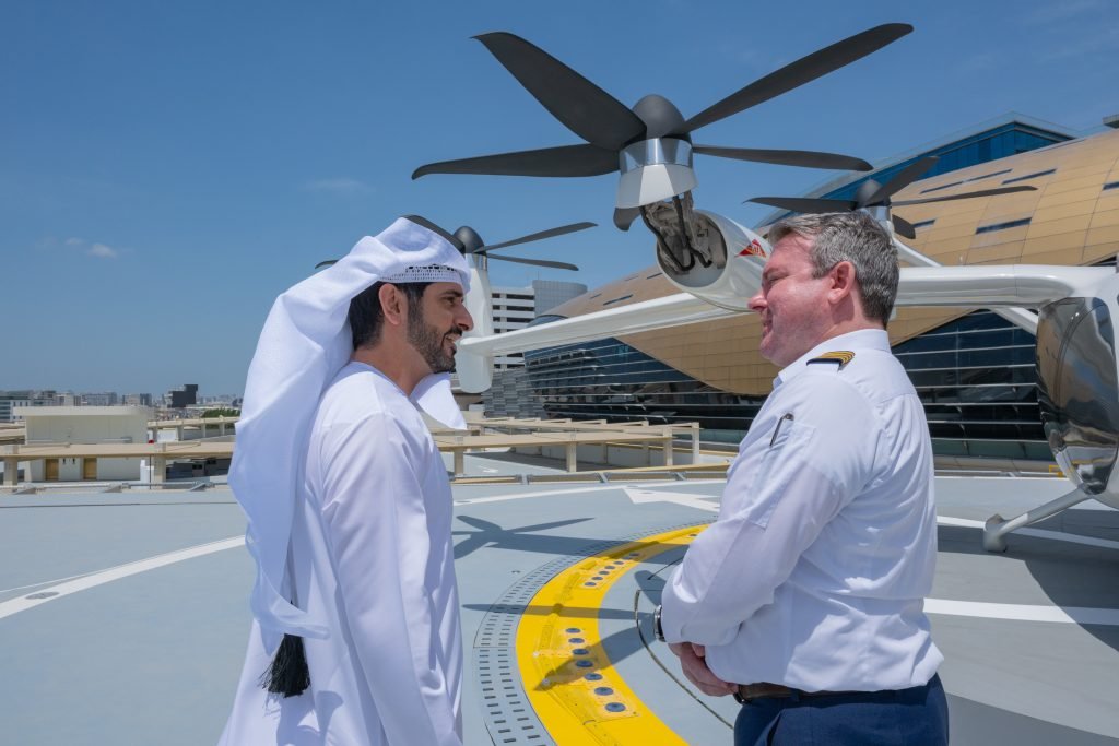 Hamdan bin Mohammed reviews newly completed Air Taxi Station near Dubai International Airport