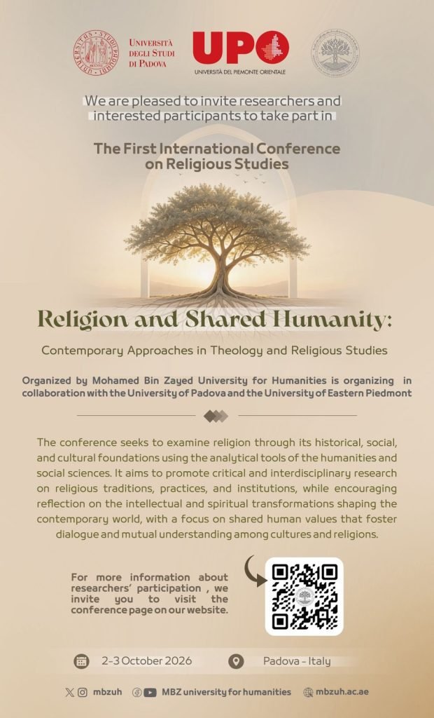 Mohamed Bin Zayed University for Humanities to organise international conference on religious studies in Italy