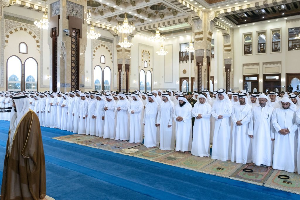 Hamdan bin Mohammed performs Eid Al-Adha prayer at Zabeel Grand Mosque