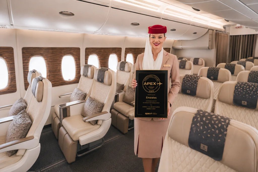 Emirates crowned ‘Best Overall Airline in the Middle East’ at 2026 APEX Awards