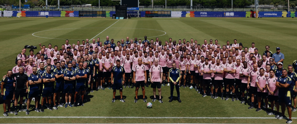 FIFA President welcomes Team One at training camp in Miami
