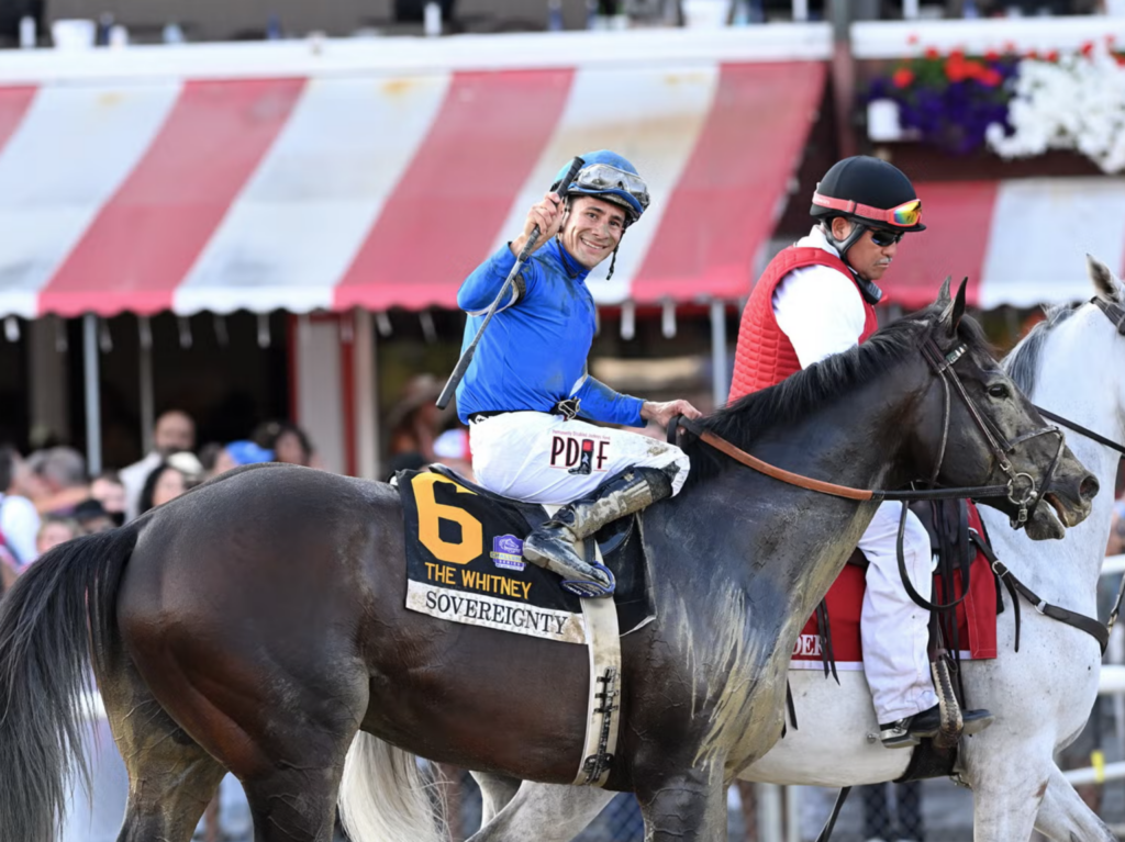 Sovereignty roars back to his best in G1 Whitney Stakes