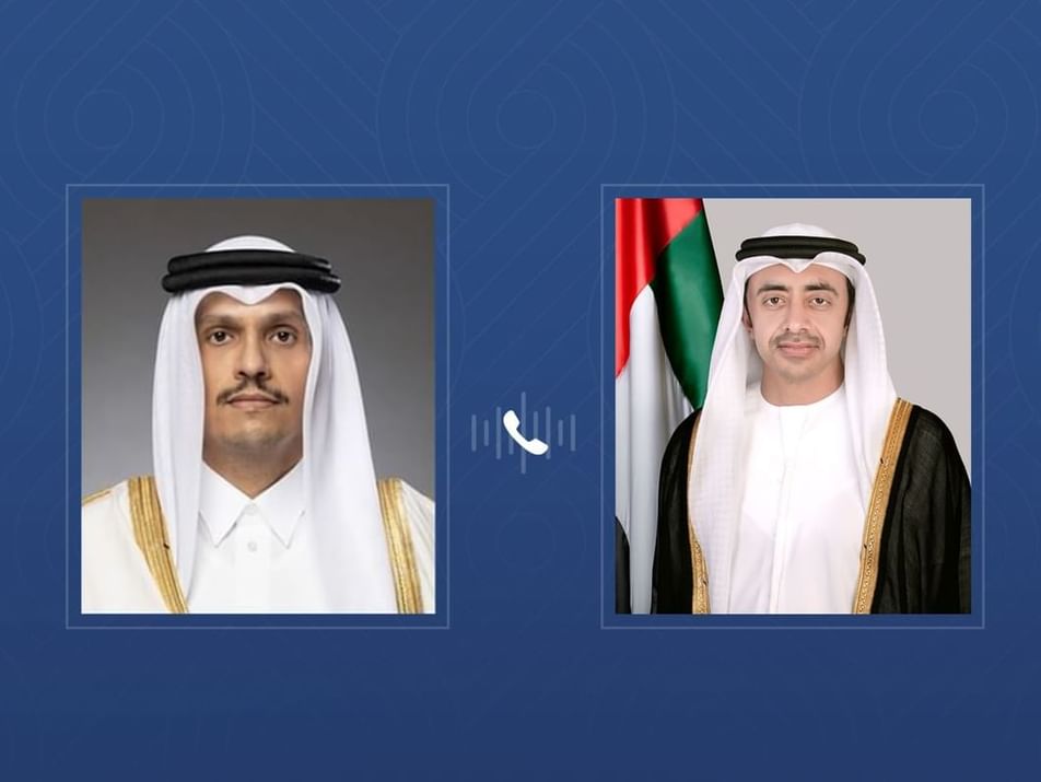 Abdullah bin Zayed, Qatar’s Prime Minister and Foreign Minister discuss regional developments by phone