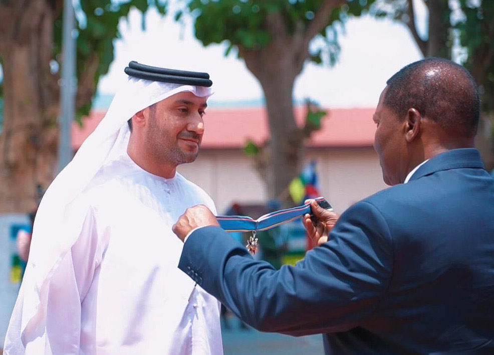 CAR President honours UAE company CEO with Commander of Order of Central African Merit