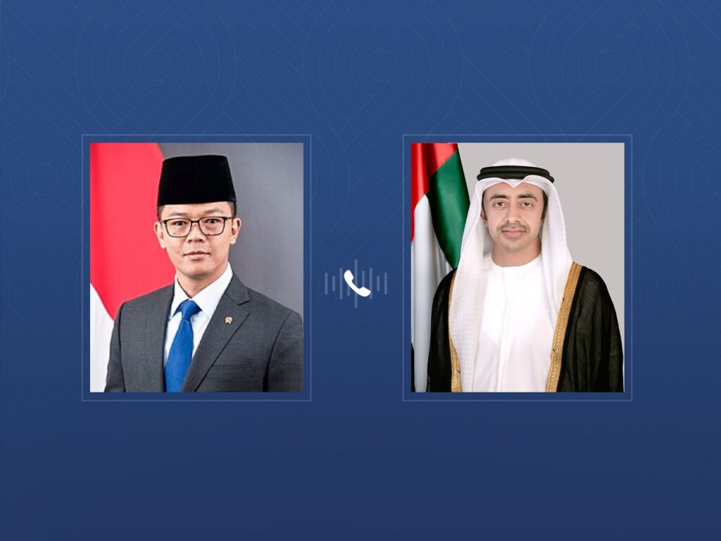Abdullah bin Zayed, Indonesia’s Coordinating Minister for Human Development discuss ways to strengthen bilateral relations