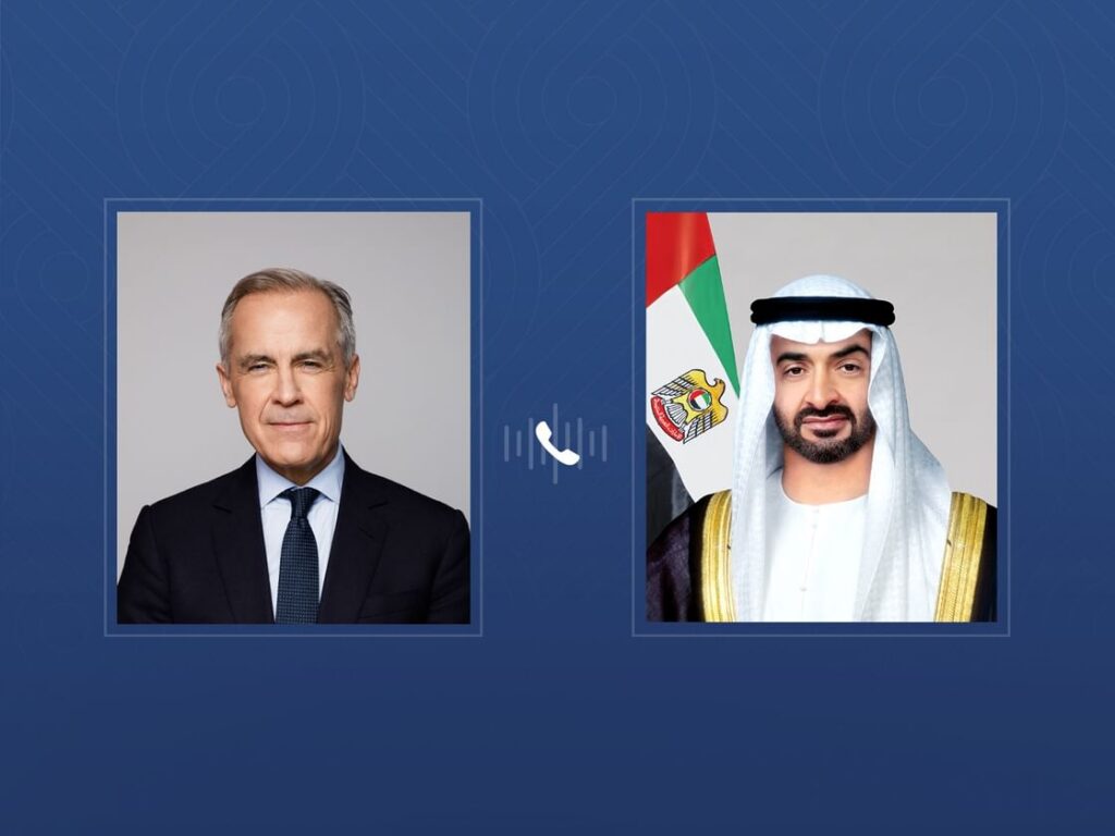 UAE President receives phone call from Canadian Prime Minister